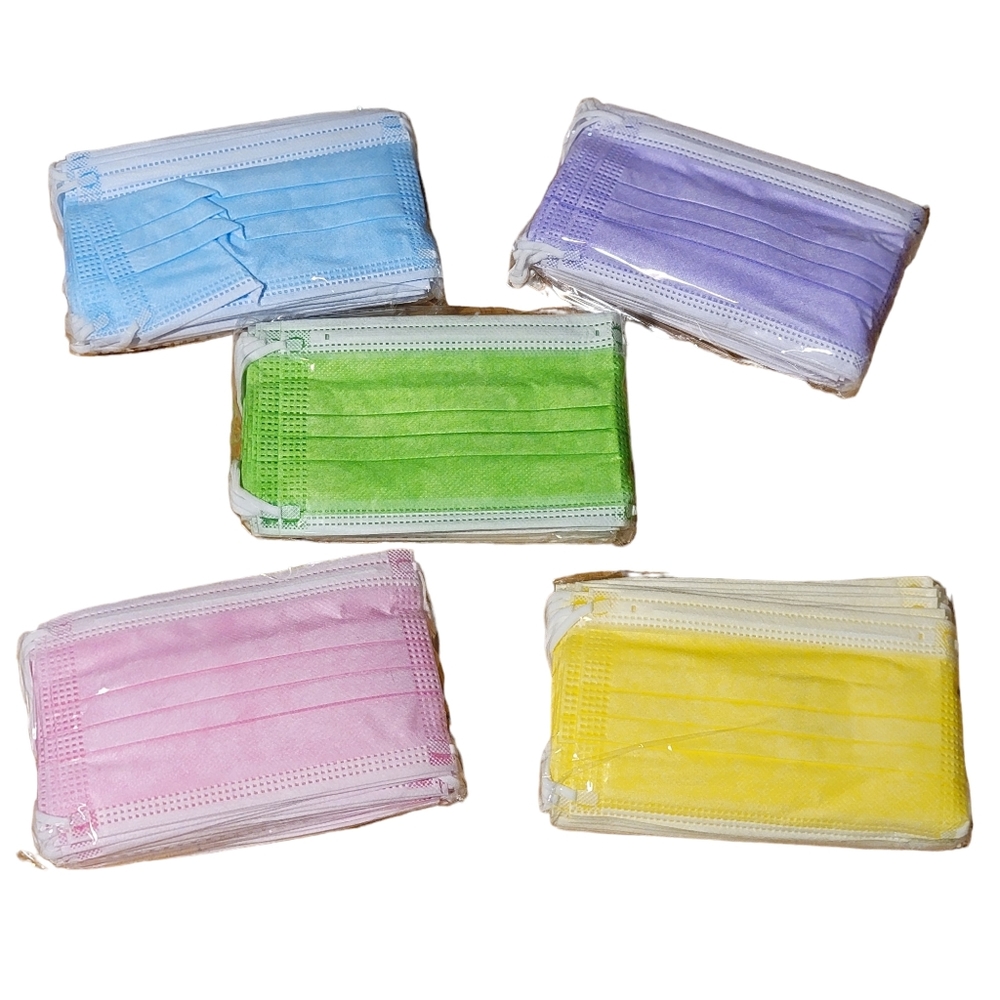 NEW Kids Disposable Masks Assorted Colors